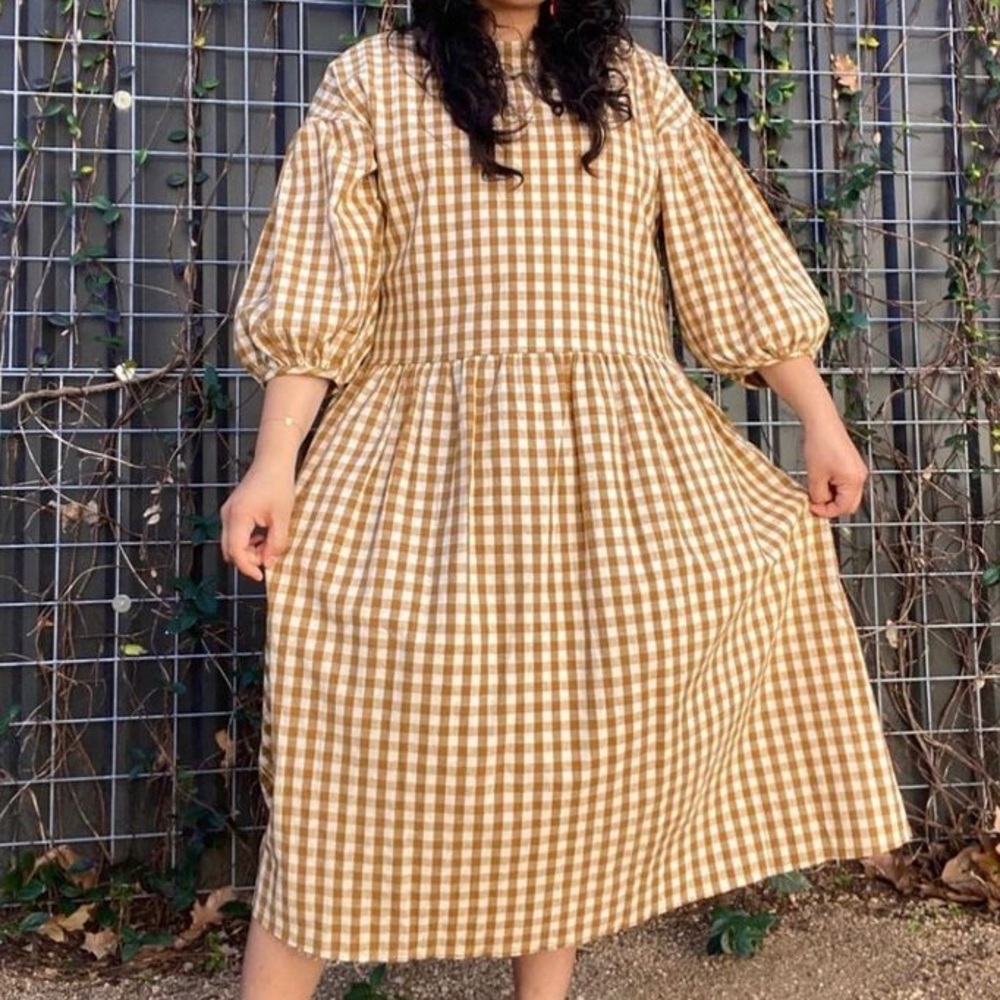 April Meets October May Dress in Camel